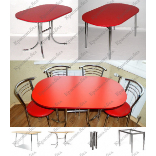 Овальный стол "Красный" с выбором размера и ножек. Овальный стол "Красный" с выбором размера и ножек.