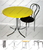 Круглый стол "Желтый" с выбором размера и ножек 