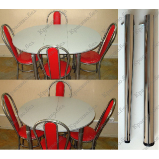 Раздвижной круглый стол "Металлик" с выбором ножек. Разборный вариант. Раздвижной круглый стол "Металлик" с выбором ножек. Разборный вариант.