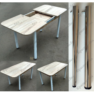 Раздвижной прямоугольный стол "Дуб сонома" с выбором размера и ножек. Раздвижной прямоугольный стол "Дуб сонома" с выбором размера и ножек.