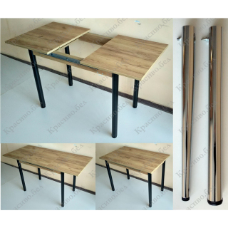 Раздвижной прямоугольный стол без скоса "Дуб крафт золотистый" с выбором размера и ножек Раздвижной прямоугольный стол без скоса "Дуб крафт золотистый" с выбором размера и ножек