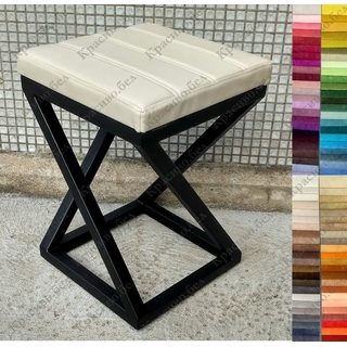 Табурет Зорро мягкий на металлической раме. Выбор размера и цвета. 