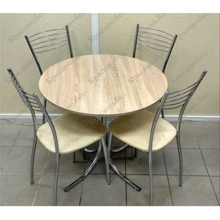 Обеденная группа. Стол круглый + 4 стула Хлоя. Выбор размера и цвета. Обеденная группа. Стол круглый + 4 стула Хлоя. Выбор размера и цвета.