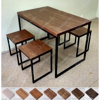 Обеденная группа. Стол на цельной раме серии П + 4 табурета. Выбор размера и цвета. Обеденная группа. Стол на цельной раме серии П + 4 табурета. Выбор размера и цвета.