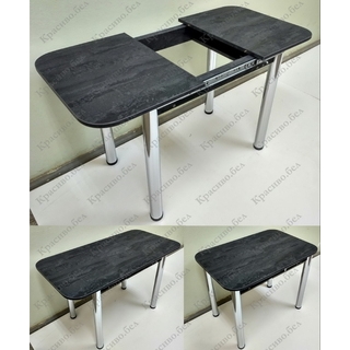 Раздвижной прямоугольный стол "Угольный камень" с выбором размера и ножек. Раздвижной прямоугольный стол "Угольный камень" с выбором размера и ножек.